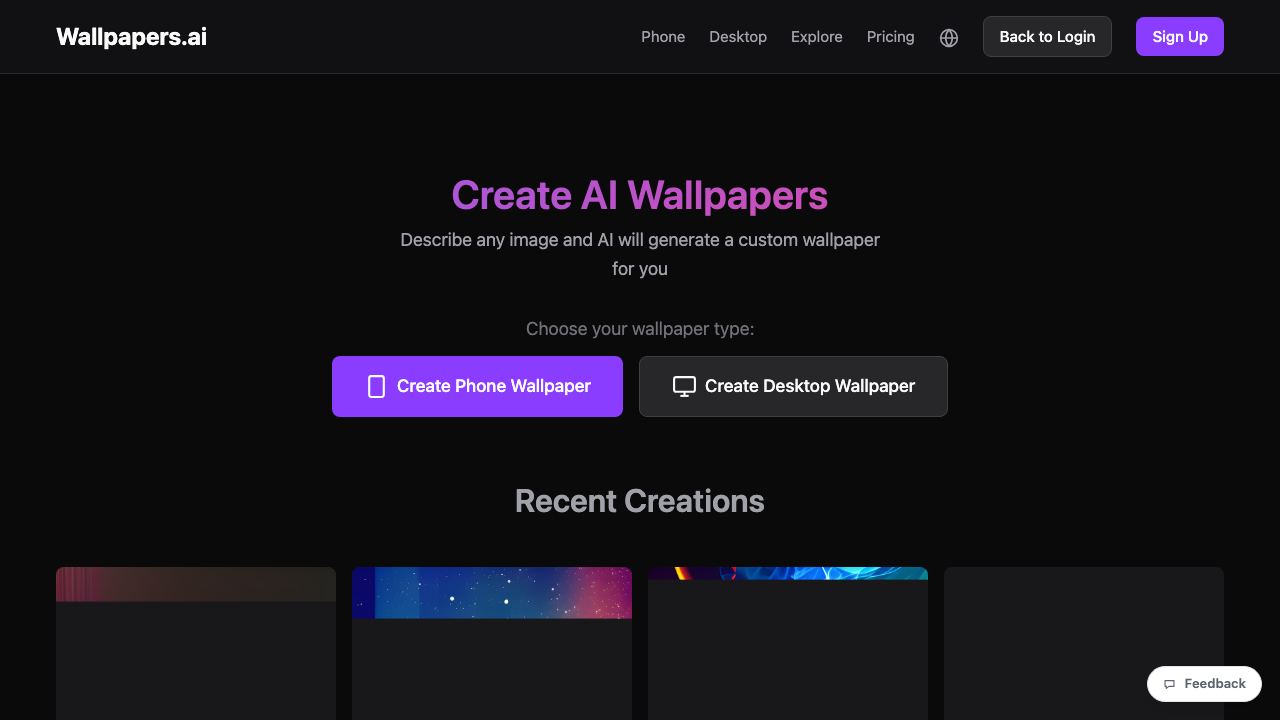 Wallpapers.ai 网站截图