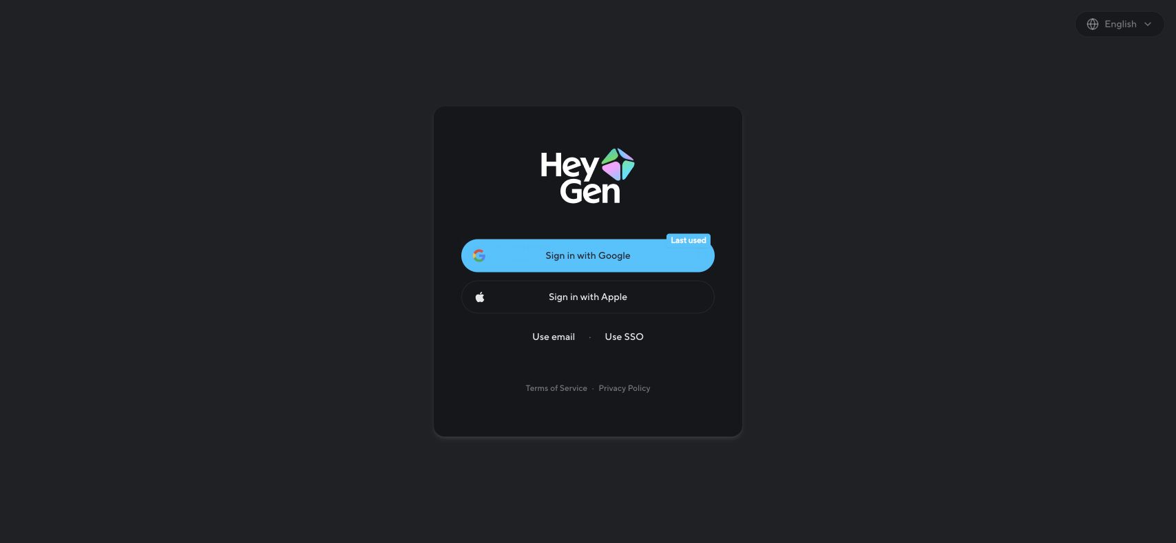 HeyGen 网站截图