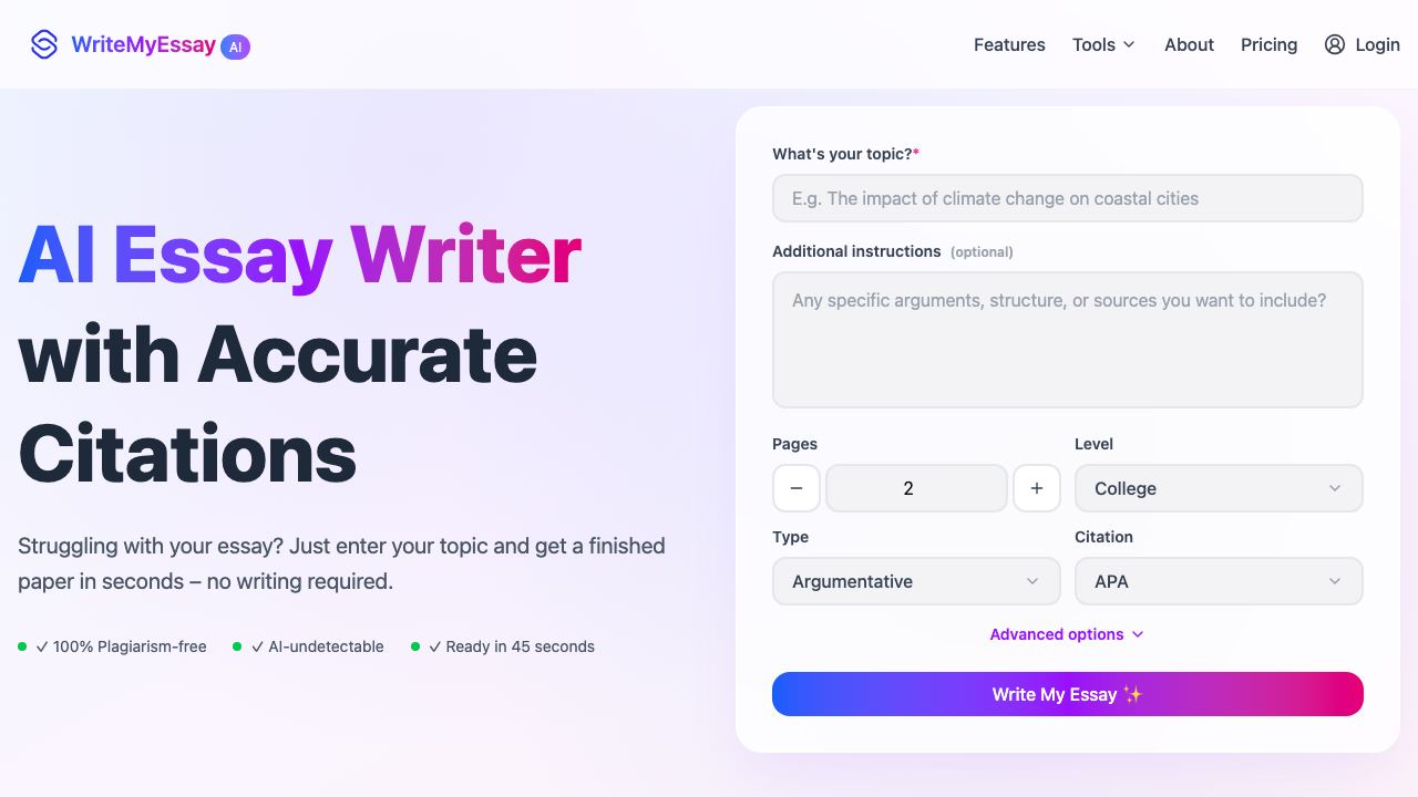 WriteMyEssay.ai 网站截图