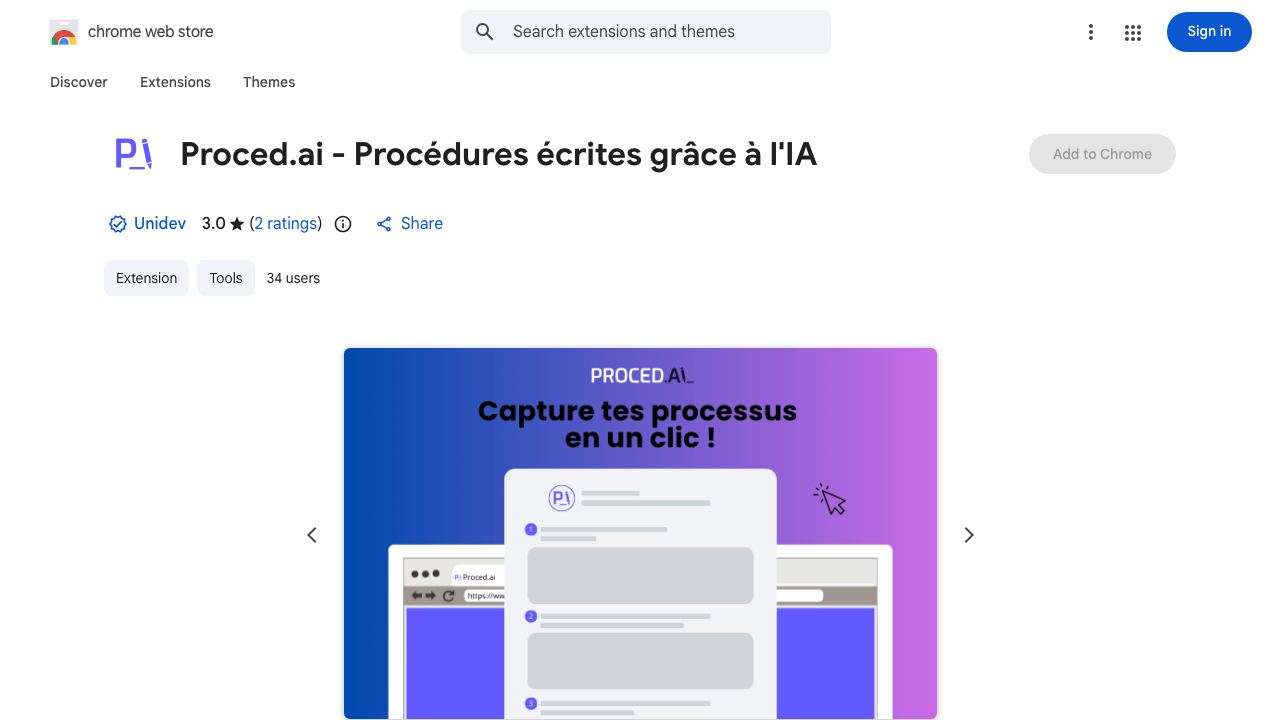 Proced.ai - Transformez vos images en procédures écrites grâce à l'IA 网站截图