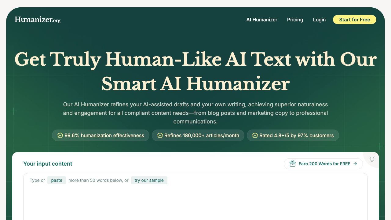 Humanizer.org 网站截图