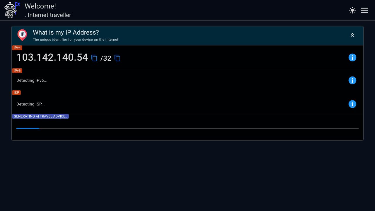 MyIP AI website screenshot