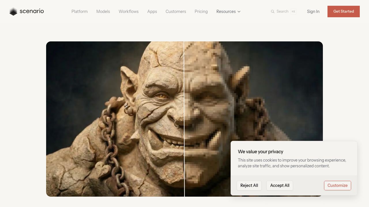 Pixelicious website screenshot