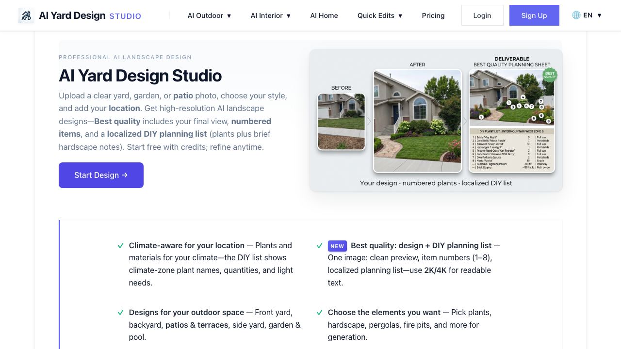 AI Yard Design Studio 网站截图