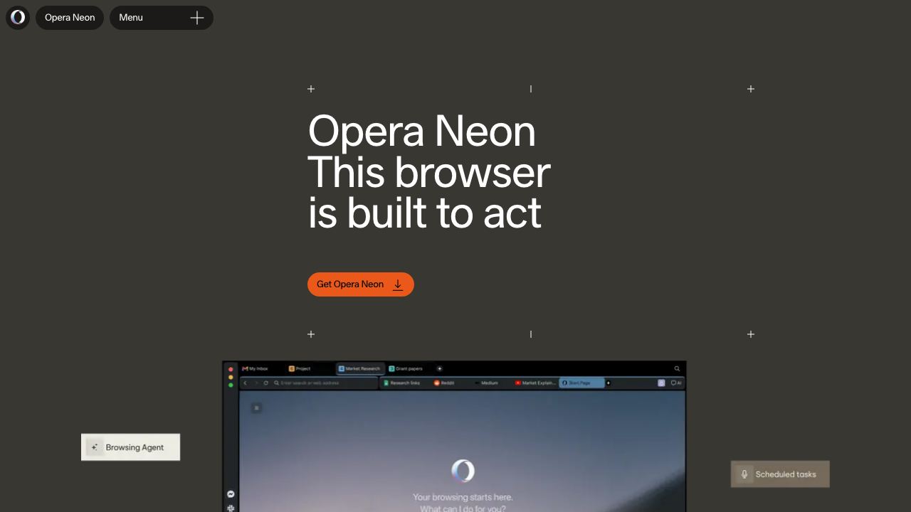 Opera Neon 网站截图