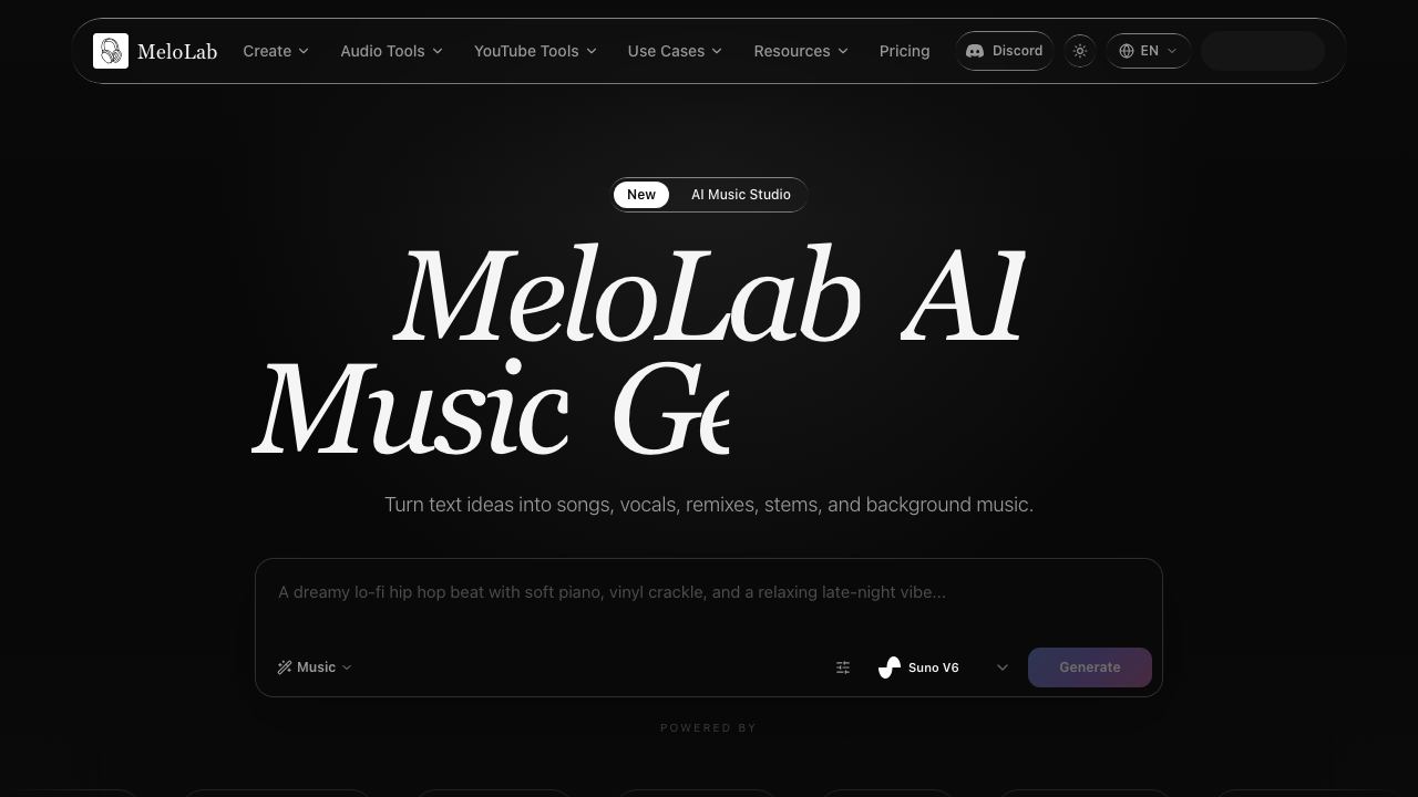 Melolab 网站截图