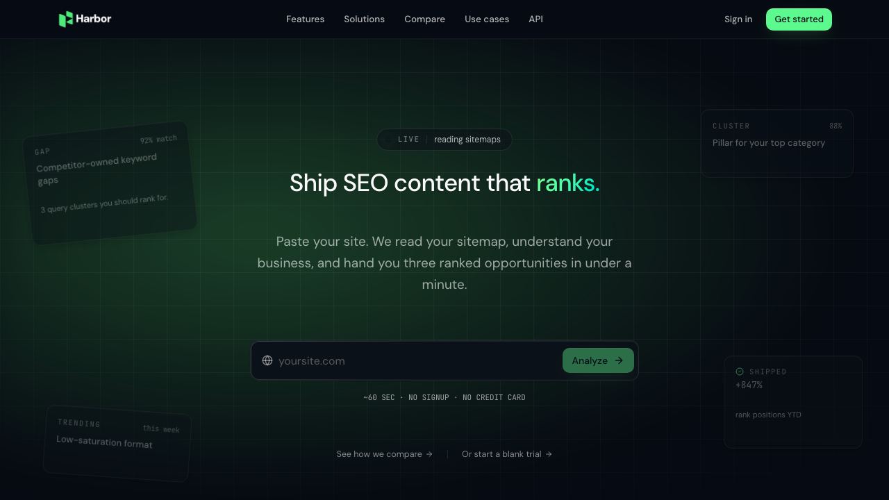 harborseo.ai website screenshot
