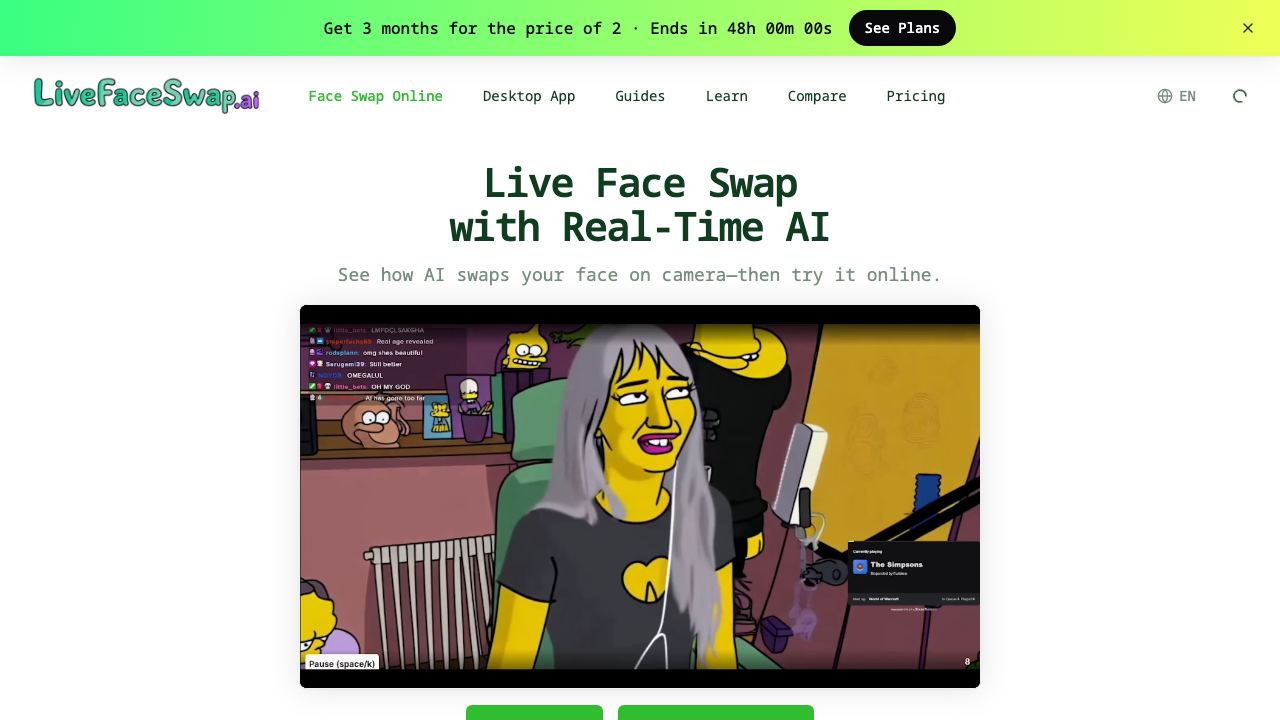 LiveFaceSwap AI 网站截图