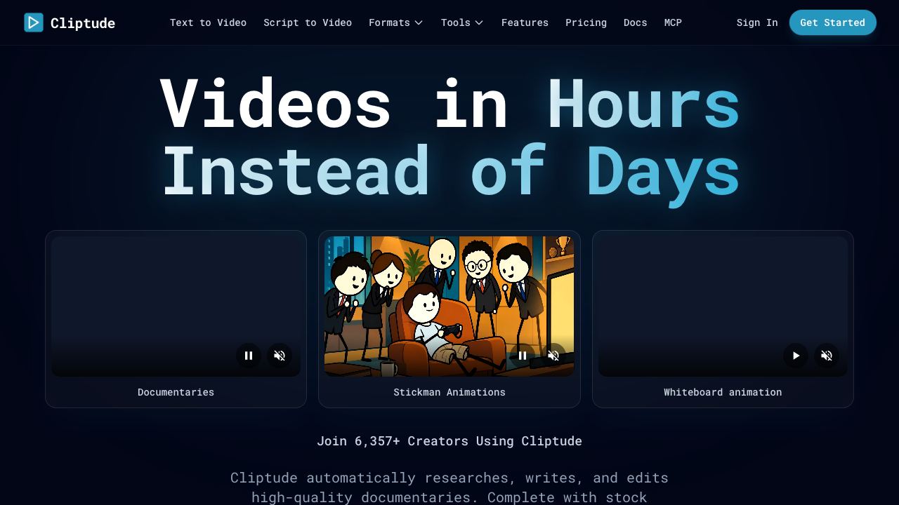 Cliptude 网站截图