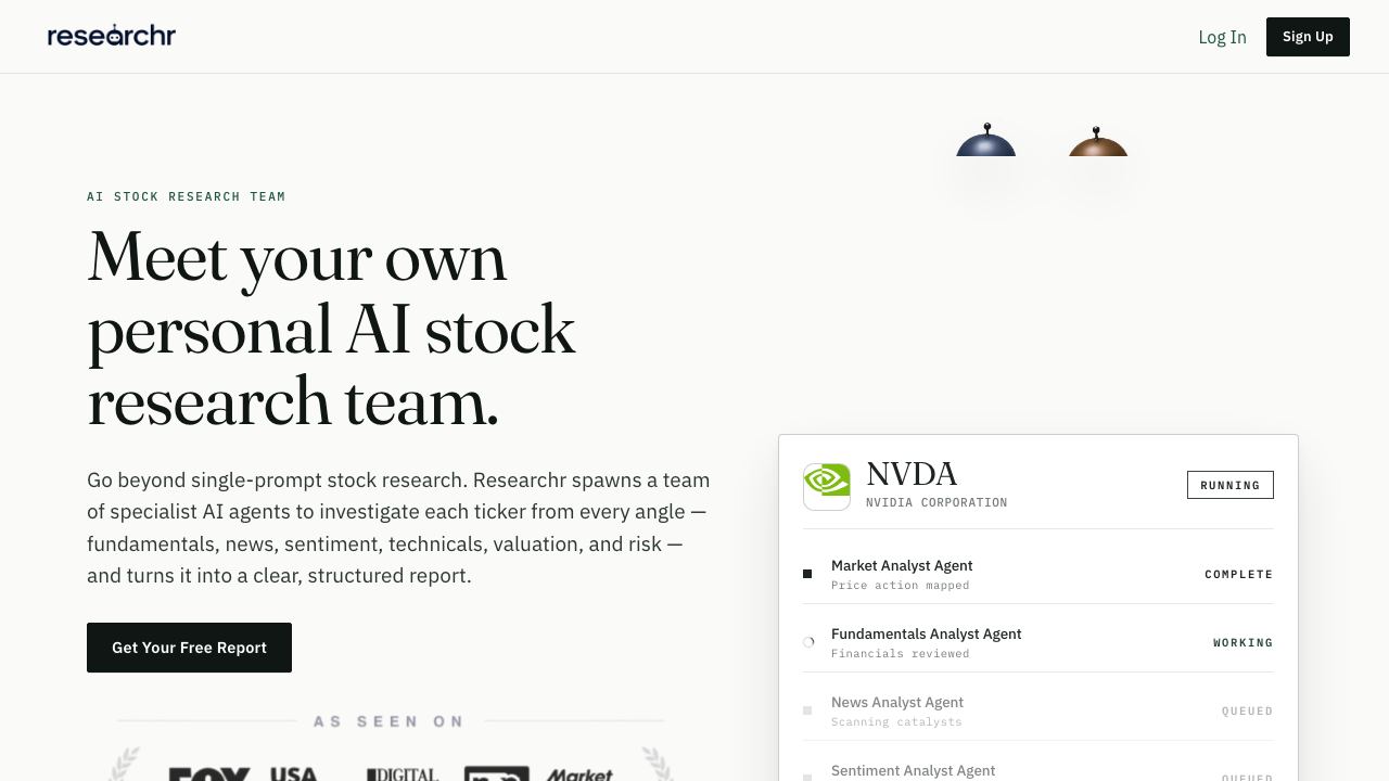 Researchr website screenshot