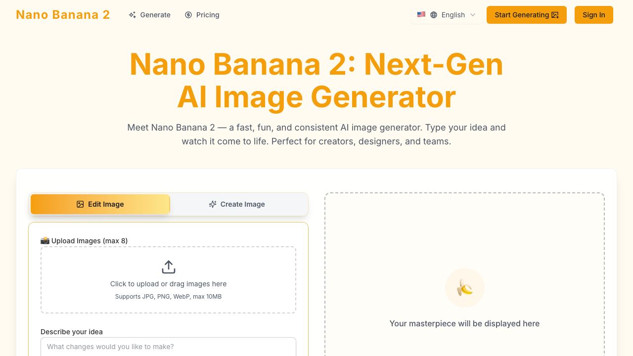 Nano Banana 2- 网站截图