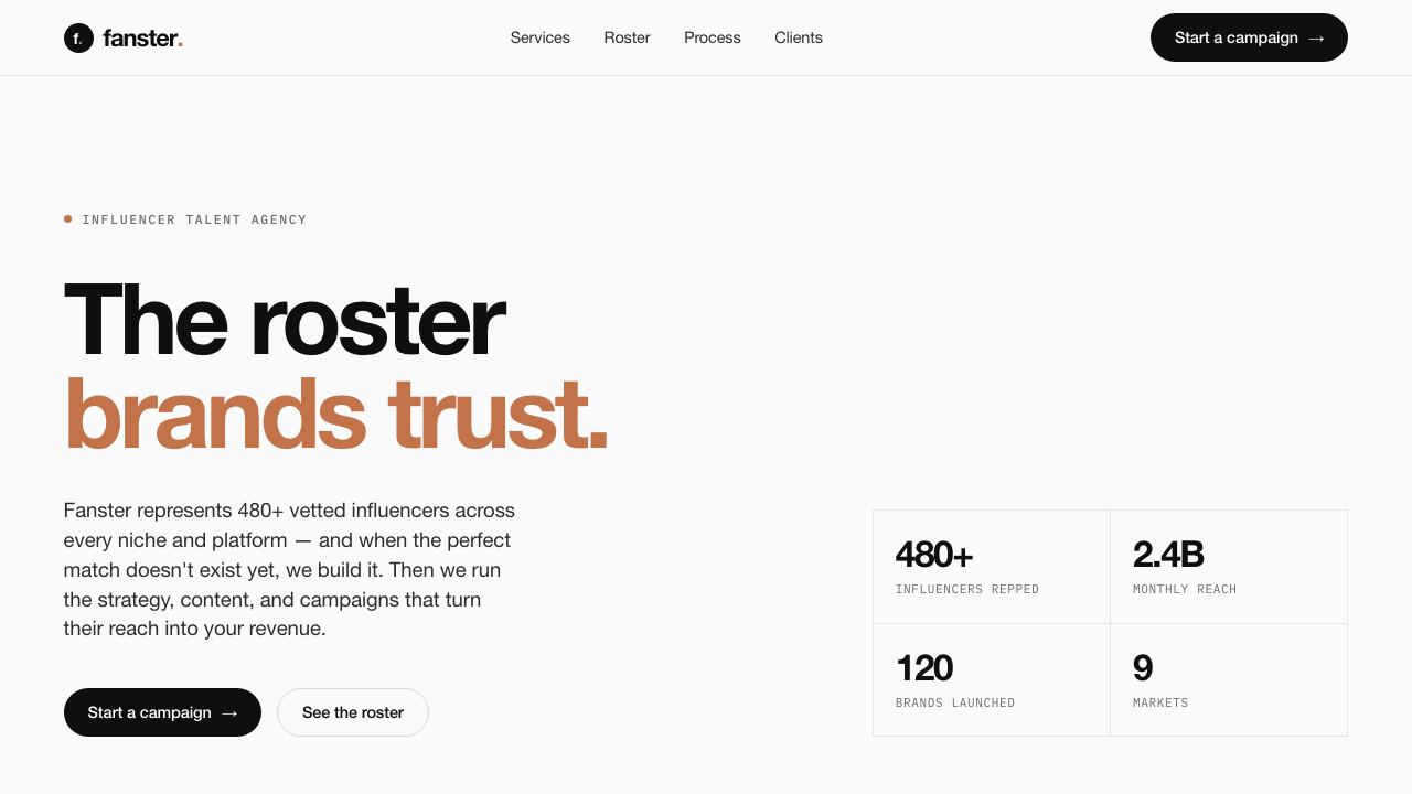 fanster.ai 网站截图