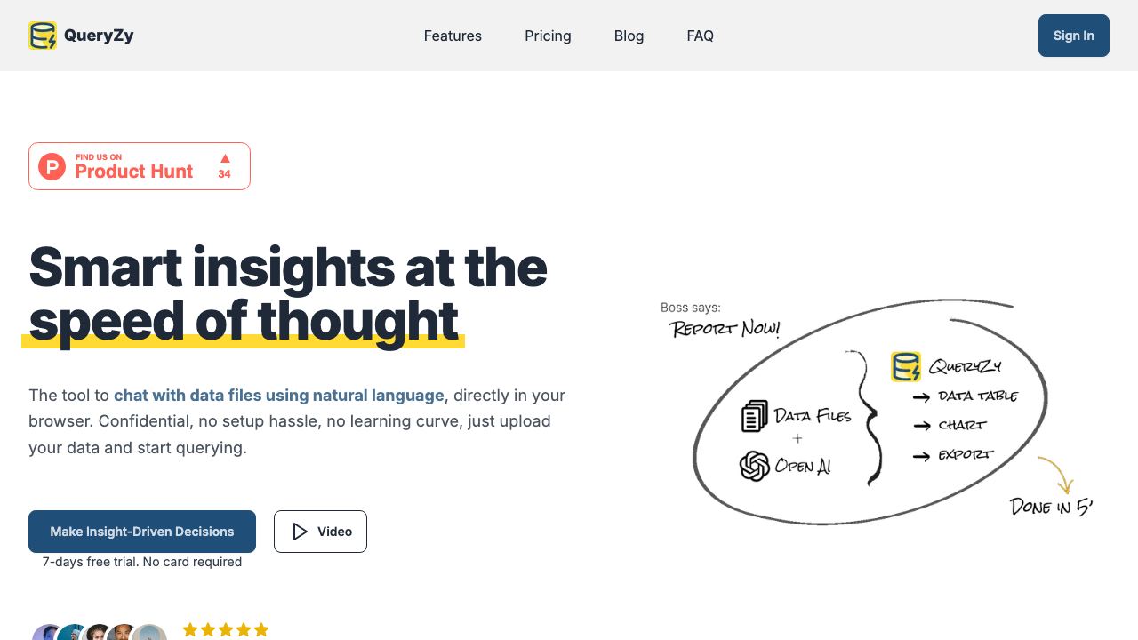 QueryZy website screenshot