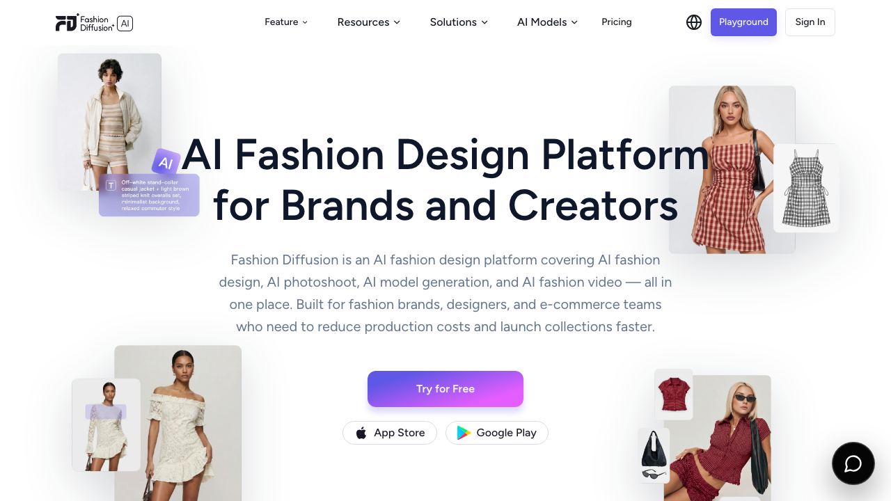 Fashion Diffusion AI 网站截图