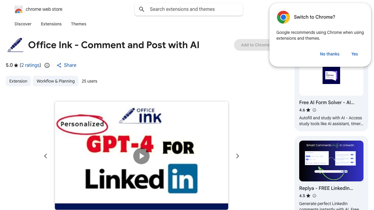 Office Ink - Comment and Post with AI 网站截图