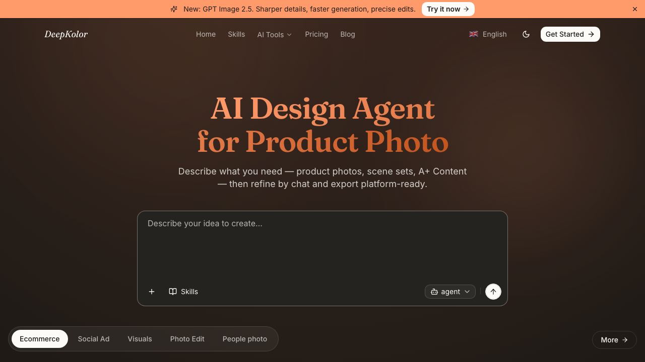Kolors AI website screenshot