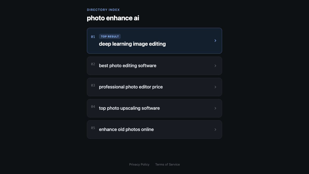 PhotoEnhanceAI 网站截图