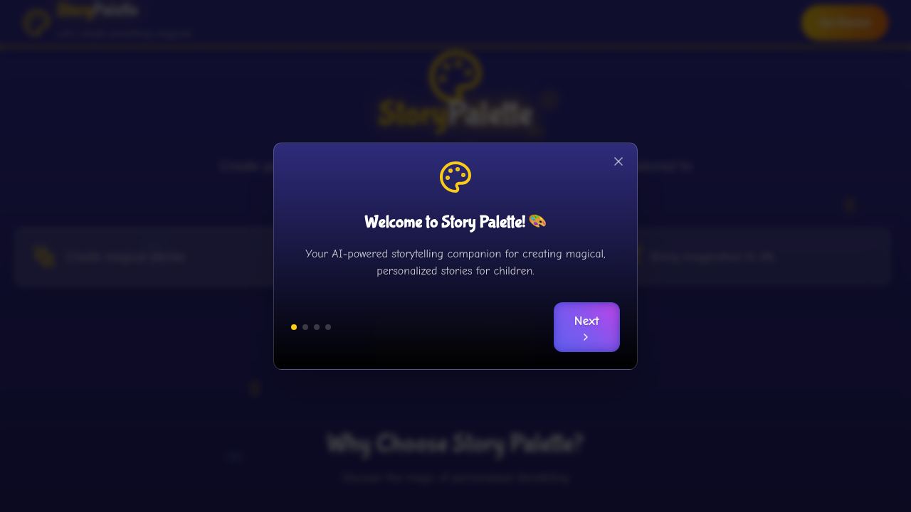 Story Palette website screenshot
