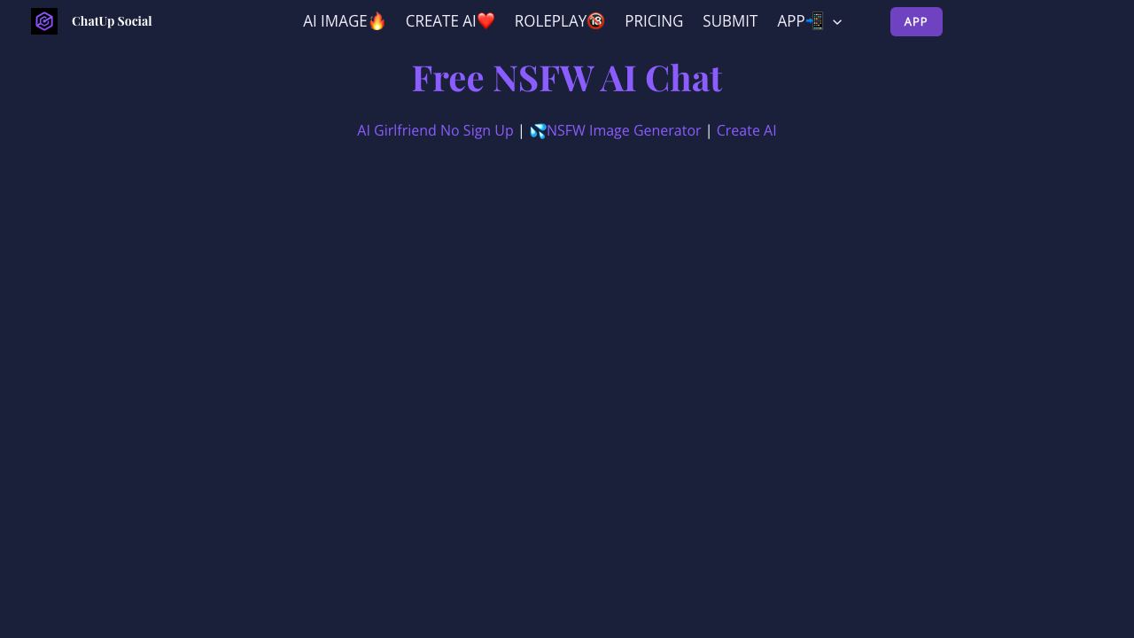AI Girlfriend Chat website screenshot