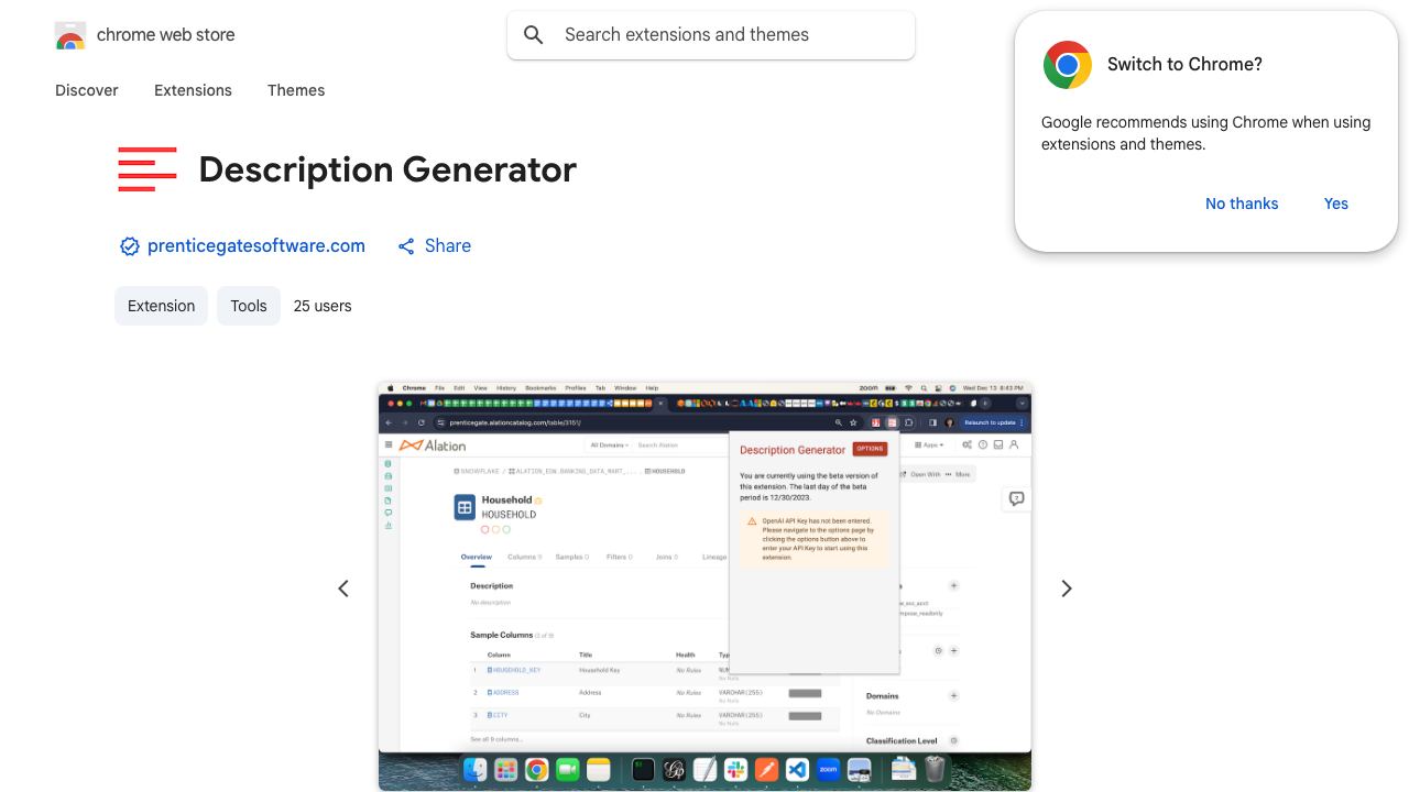 Description Generator 网站截图