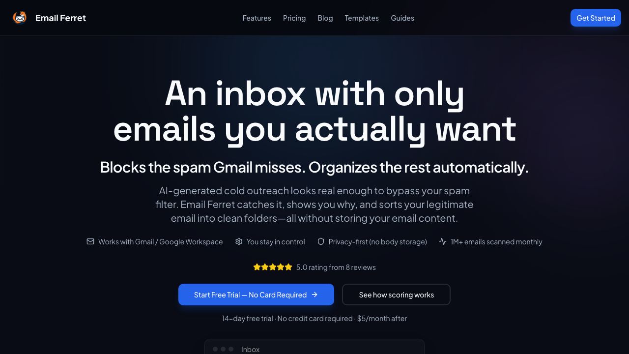 Email Ferret 网站截图