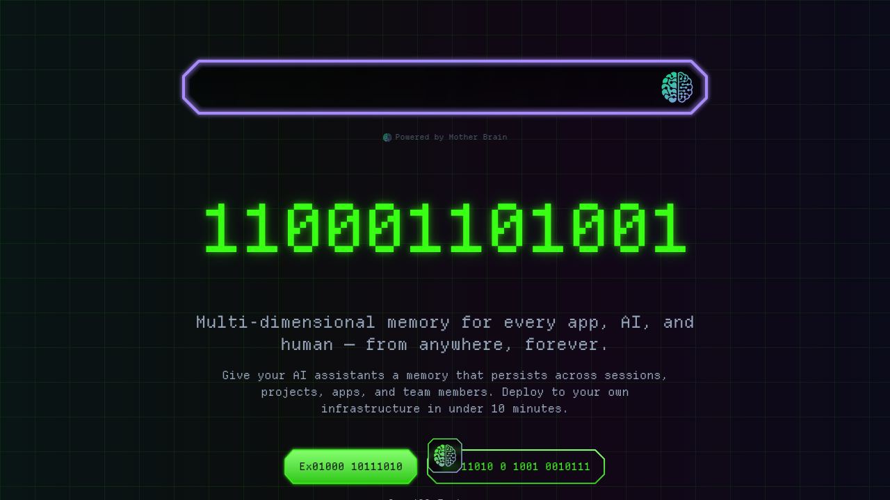 Mother Brain website screenshot