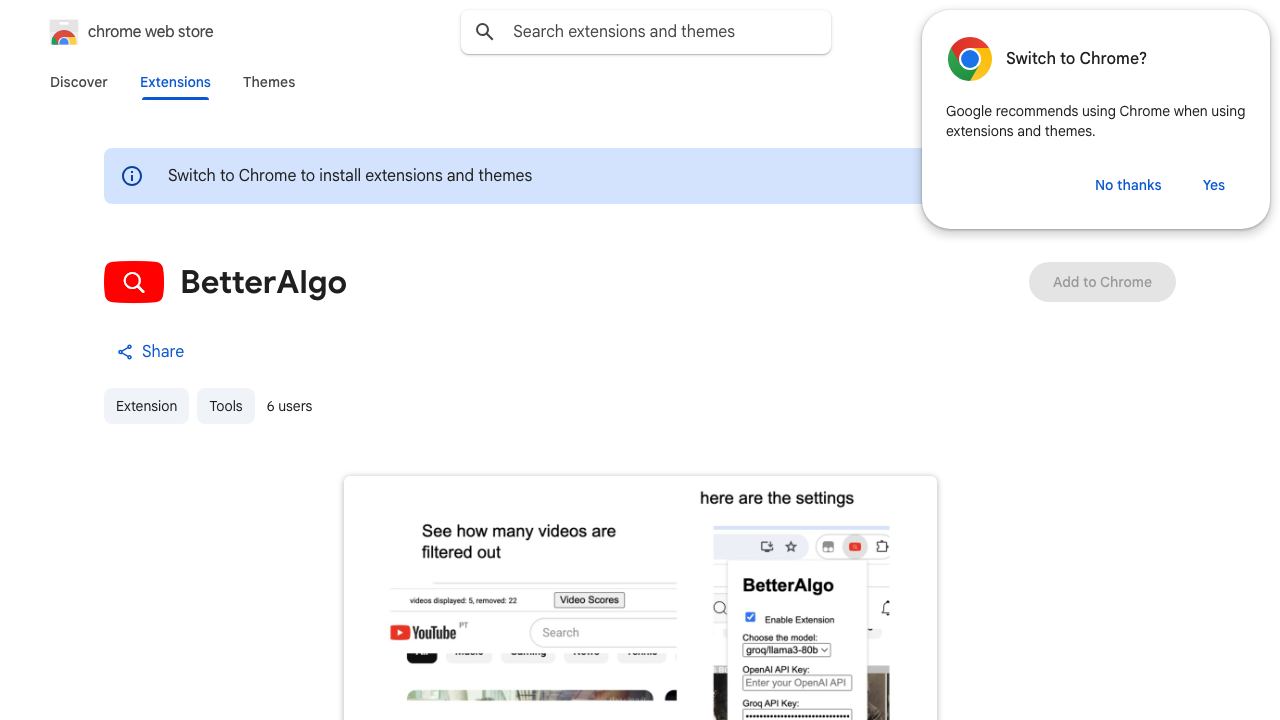 BetterAlgo 网站截图