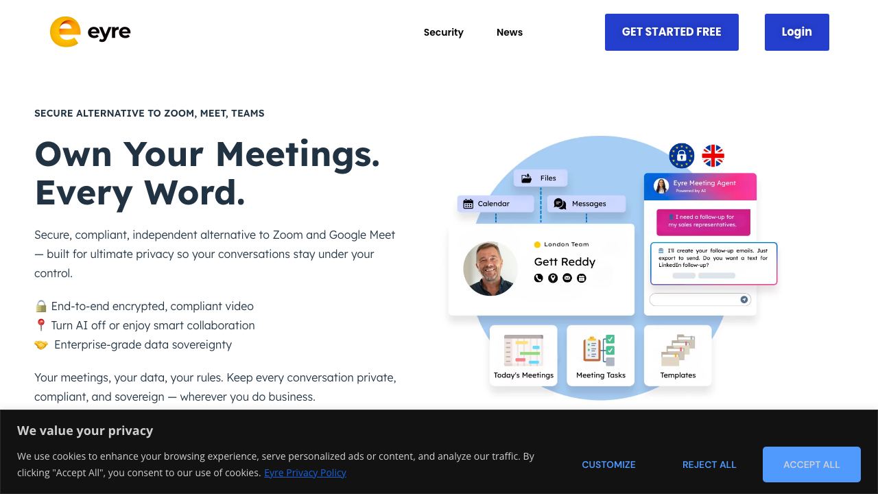 Eyre: Whiteboard Your Meetings 网站截图