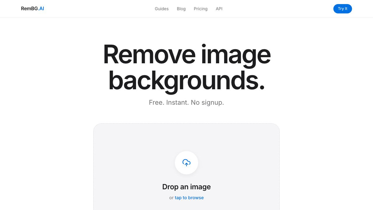 RembgAI website screenshot