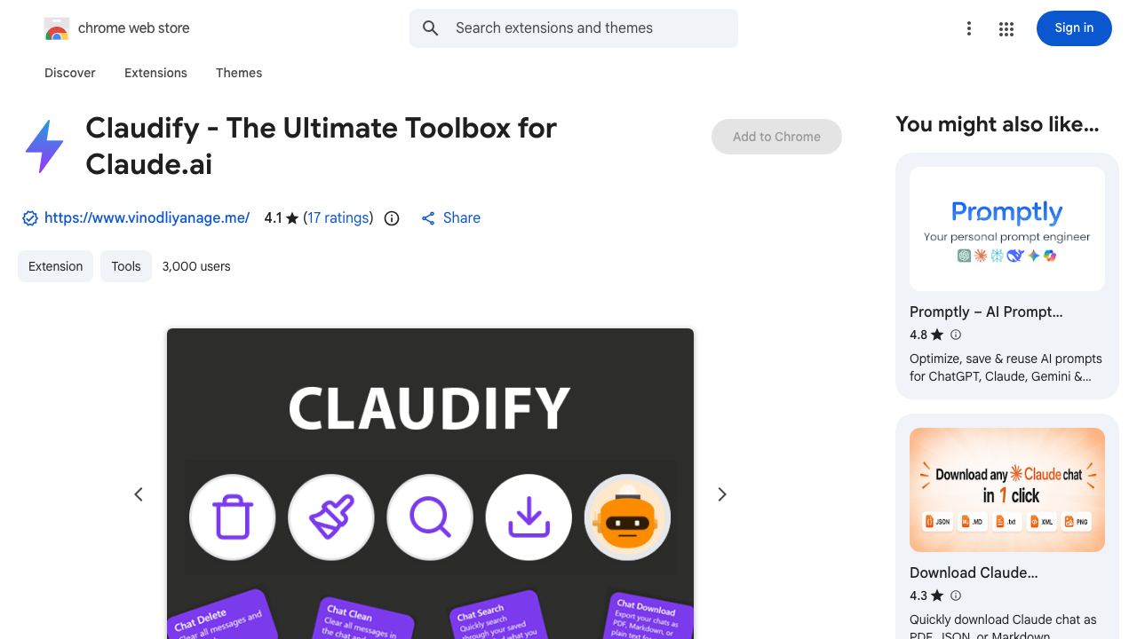 ClaudePDF - Turn Claude Chats into PDFs 网站截图