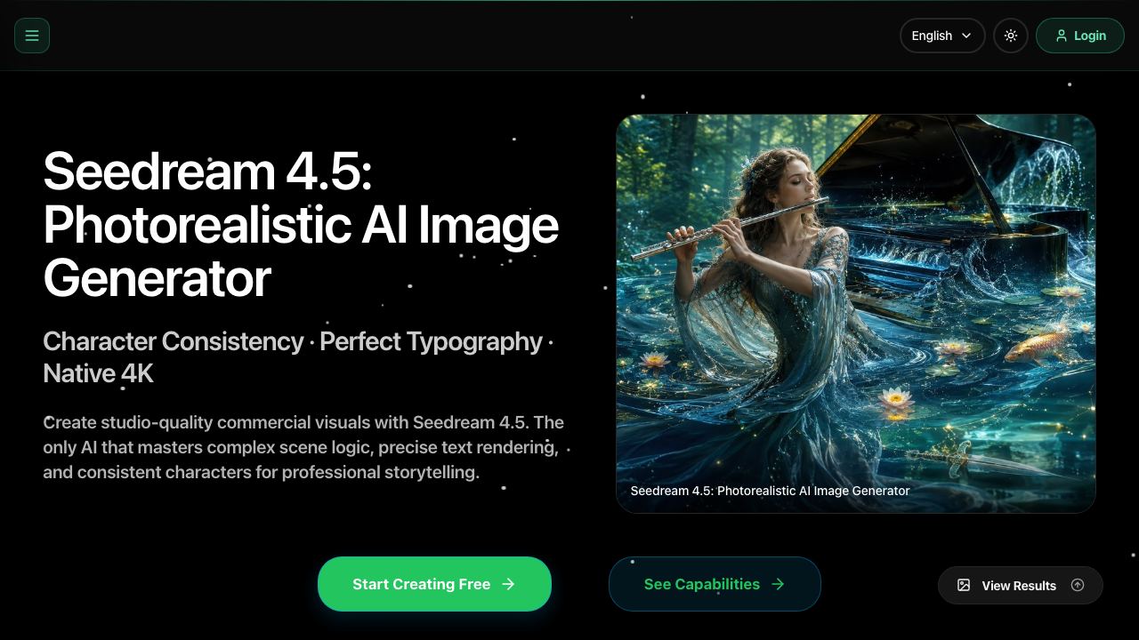 Seedream 4.5 AI 网站截图