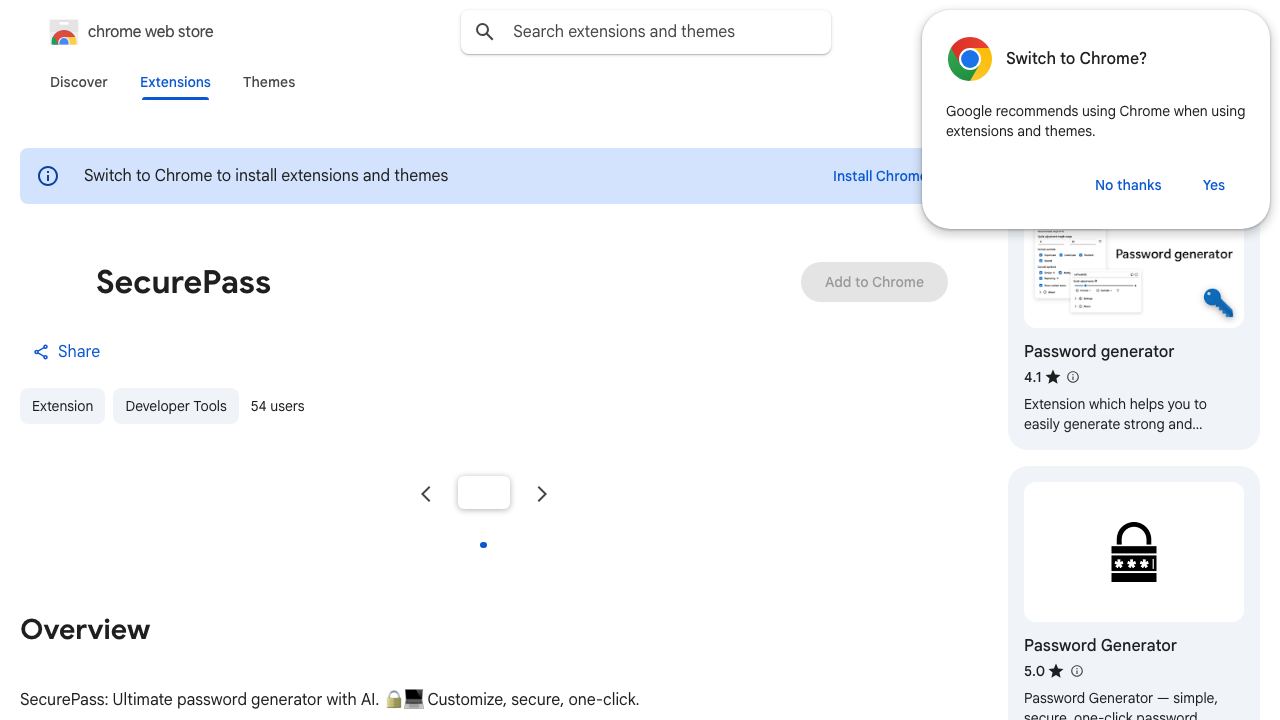 SecurePass website screenshot
