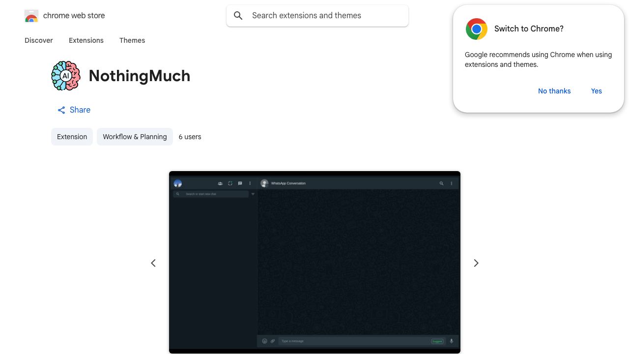 NothingMuch 网站截图