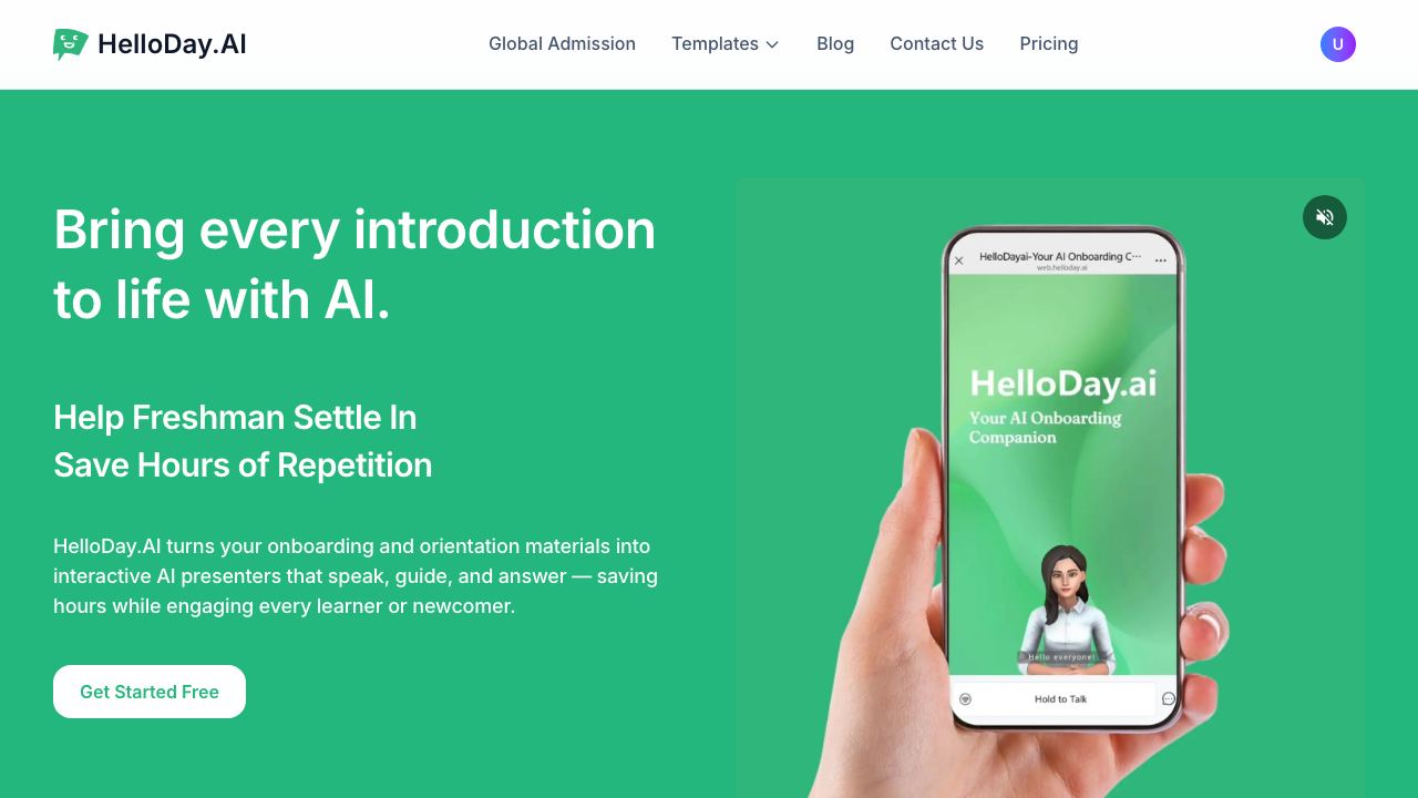 HelloDay.ai 网站截图