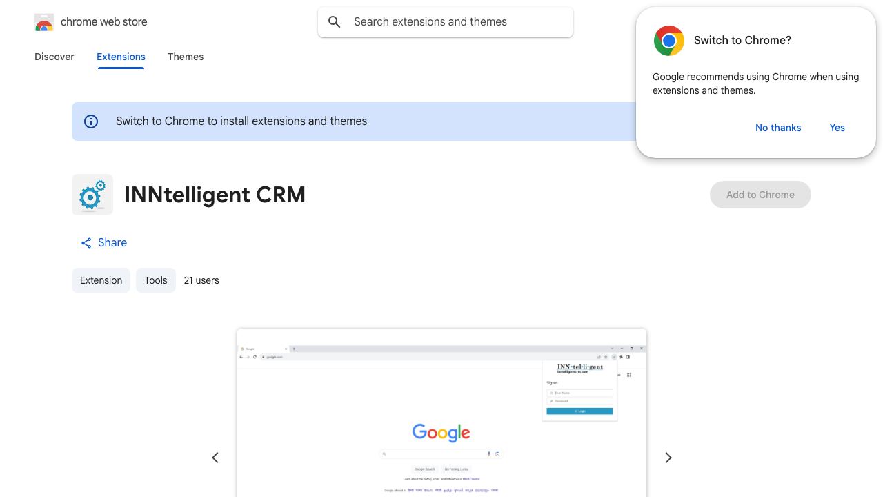 INNtelligent CRM 网站截图