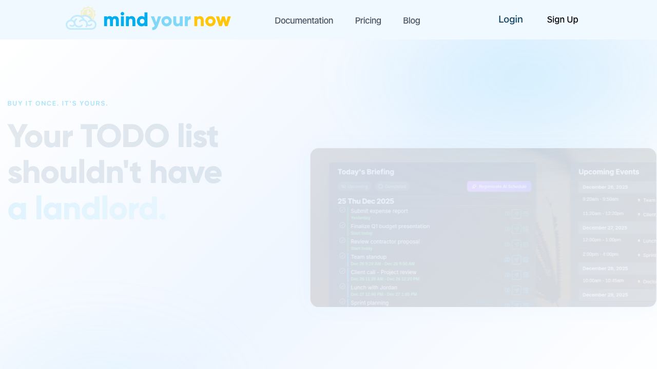 Mind Your Now website screenshot