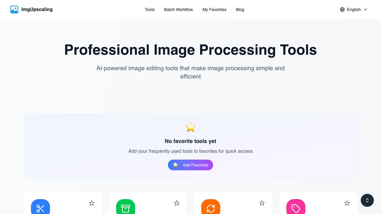 image Upscaling 网站截图
