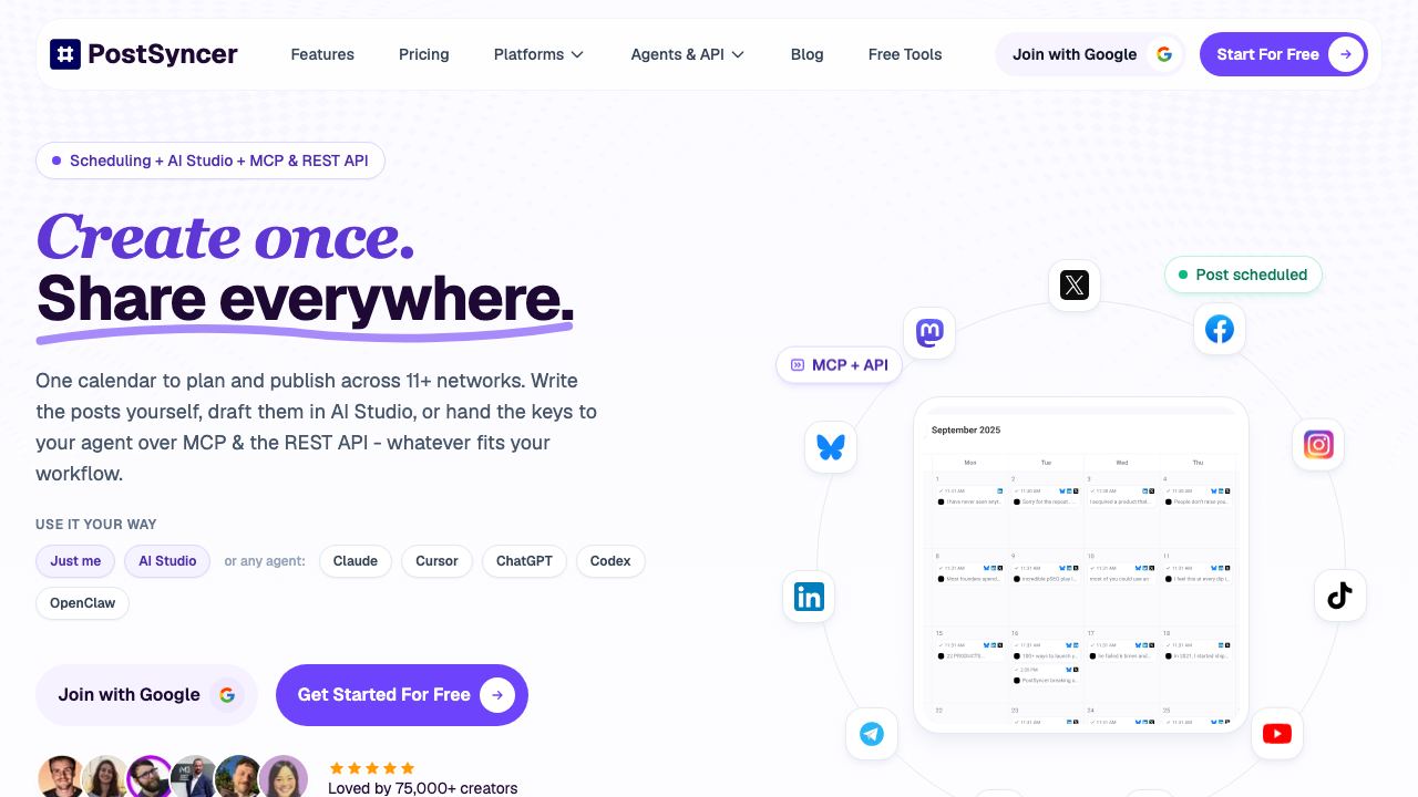 PostSyncer website screenshot