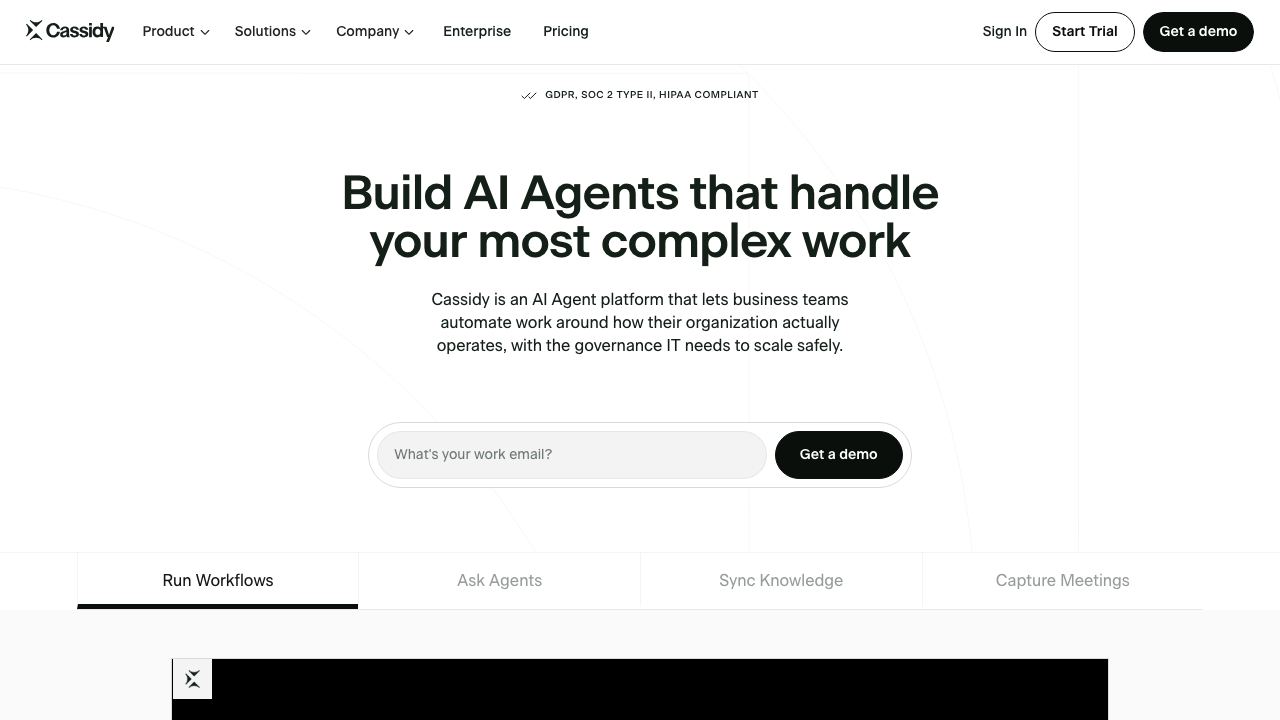 Cassidy website screenshot