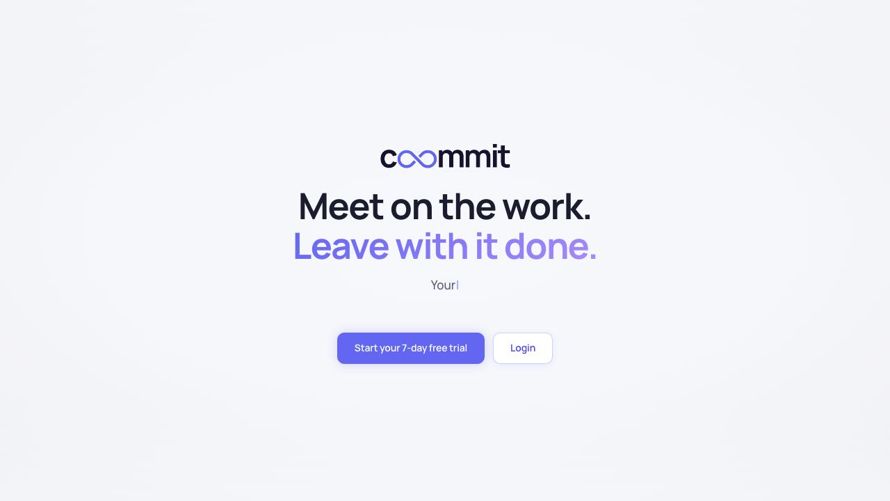 Coommit website screenshot