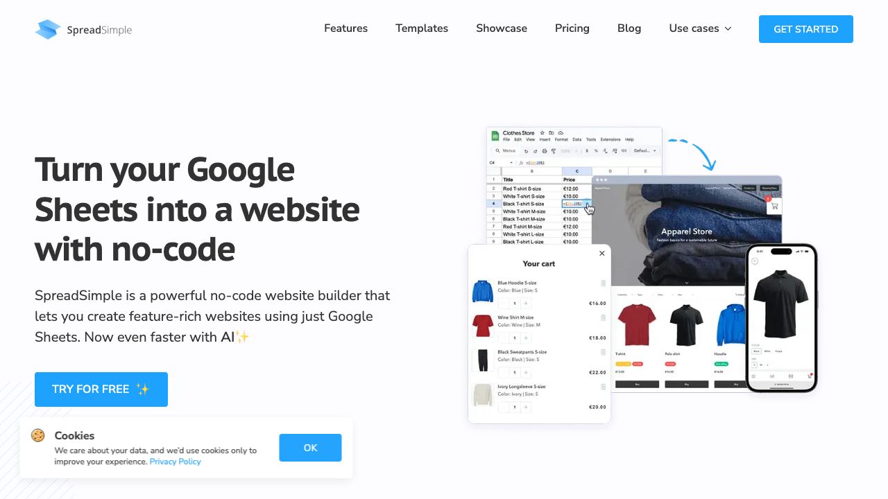 SpreadSimple 网站截图
