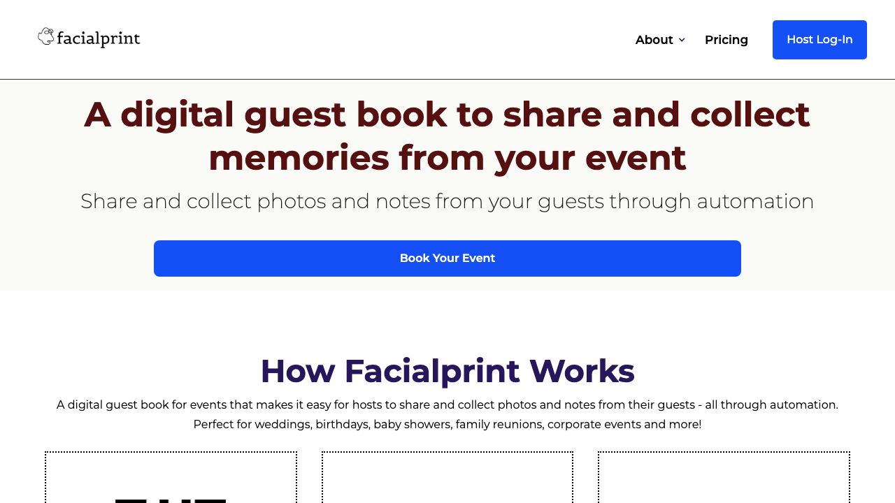 Facialprint website screenshot