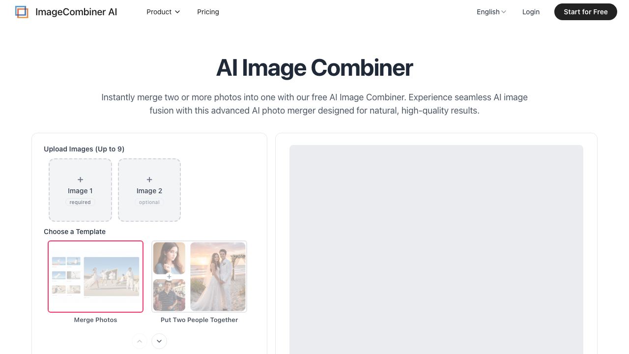 ImageCombiner AI 网站截图