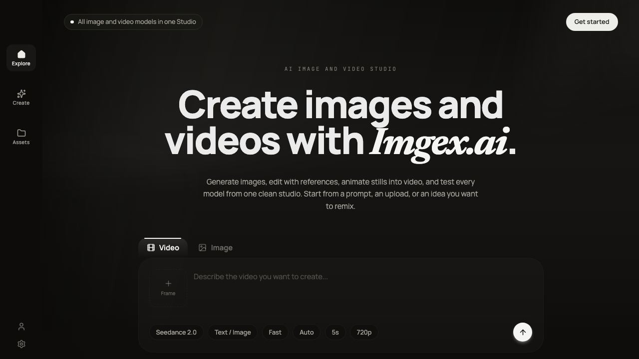 Imgex AI 网站截图