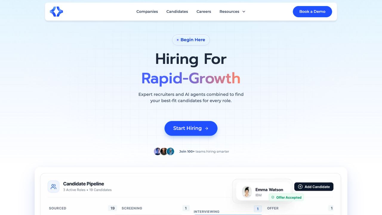 Recrew.ai website screenshot