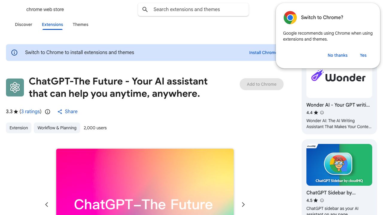 ChatGPT-The Future - Your AI assistant that can help you anytime, anywhere. 网站截图