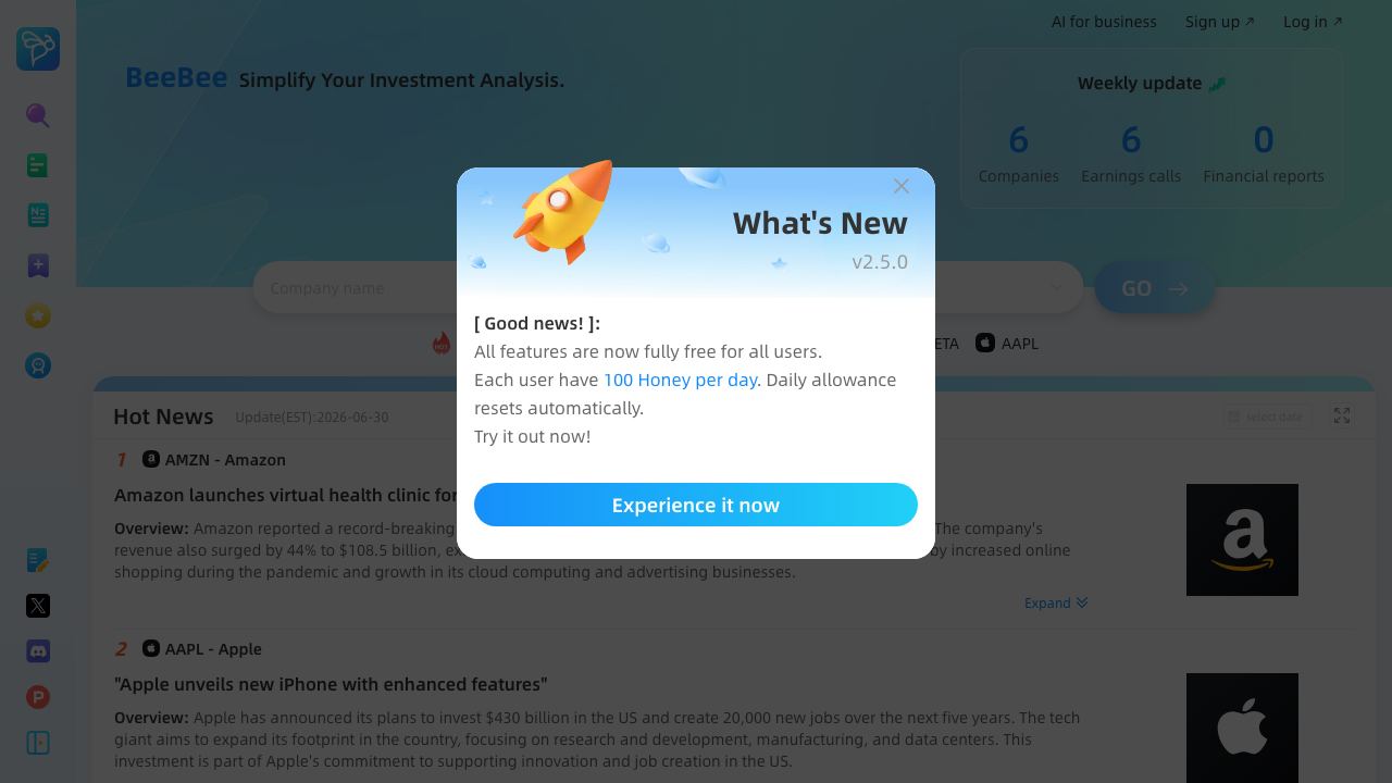 BeeBee website screenshot