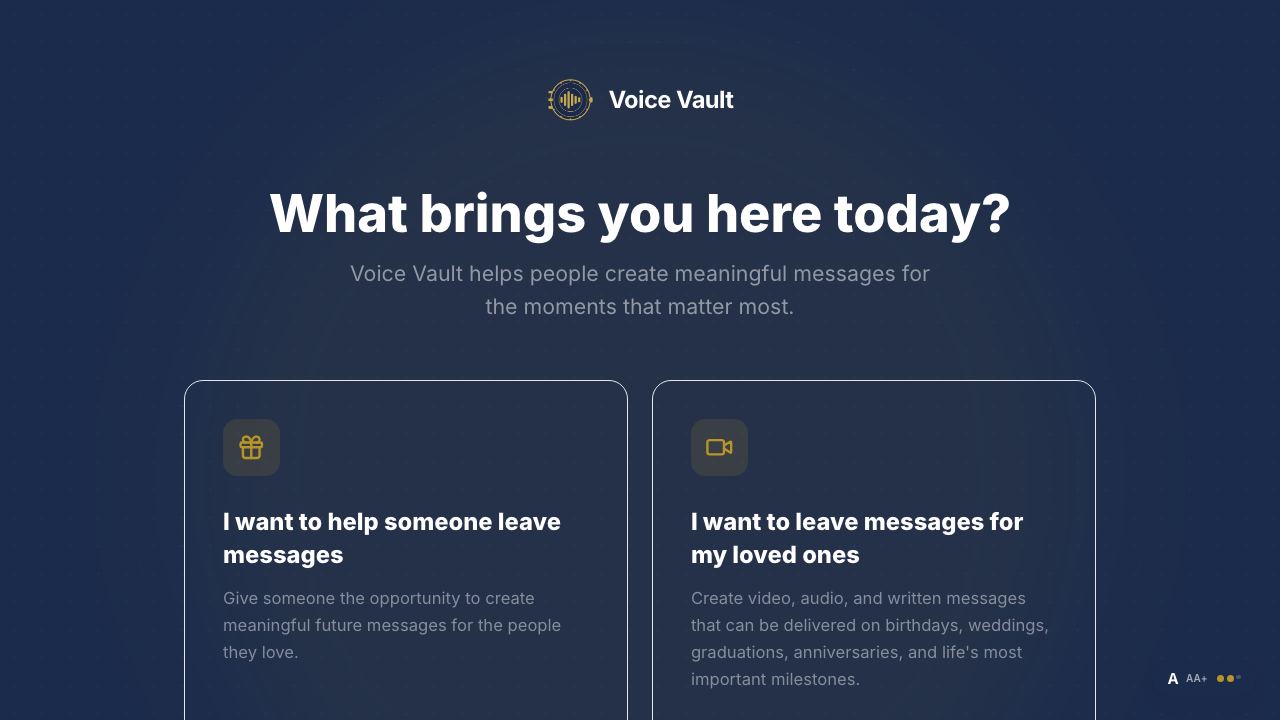 Voice Vault 网站截图