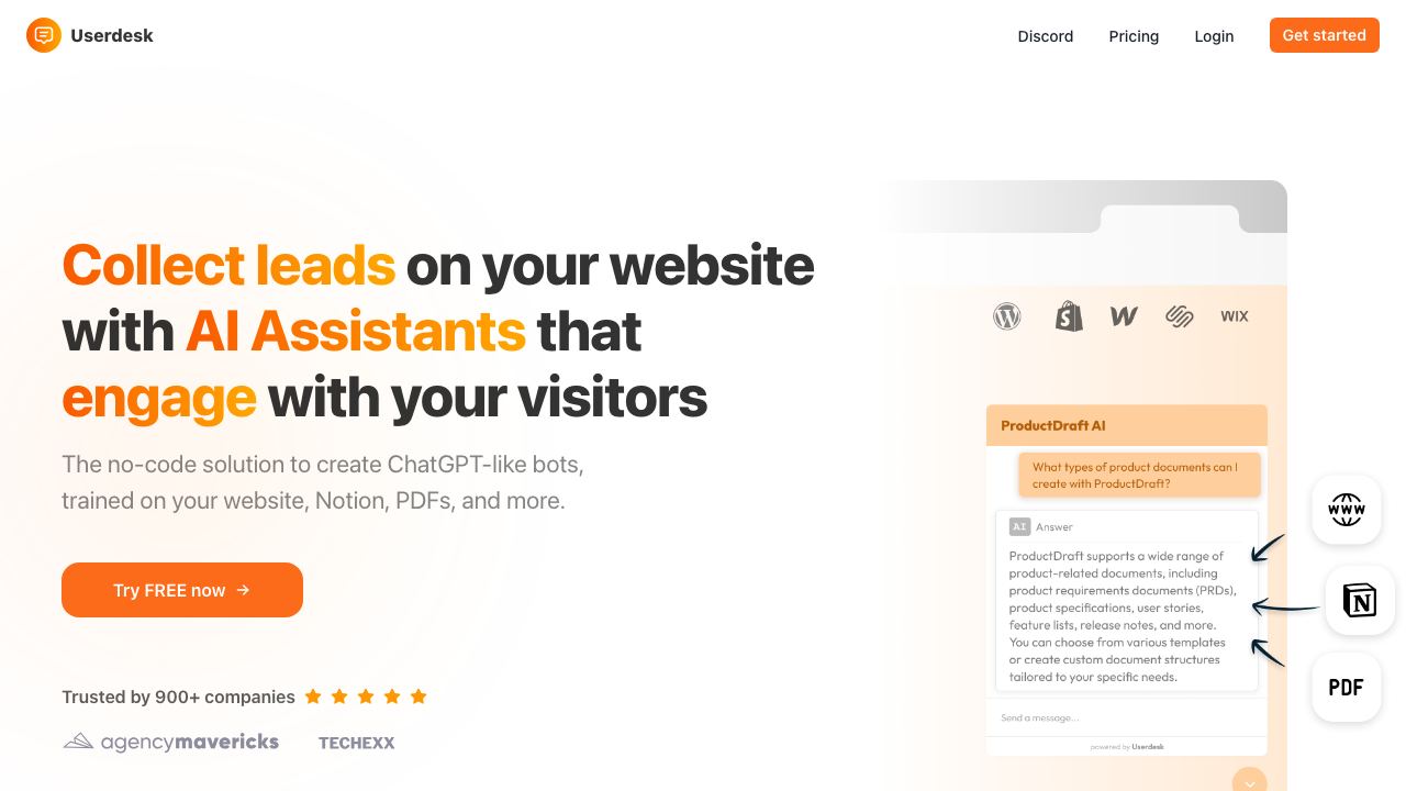 Userdesk 网站截图