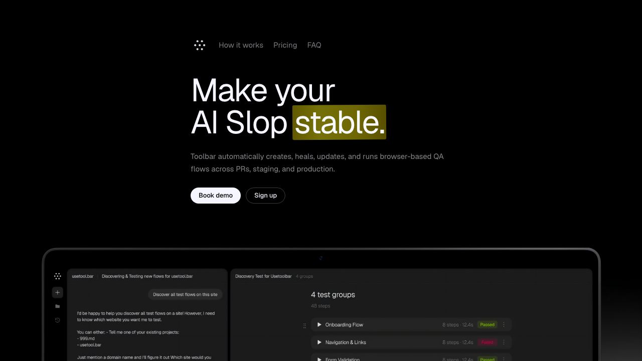 Toolbar website screenshot